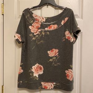 Maurice’s Floral Boatneck Short sleeve sweatshirt